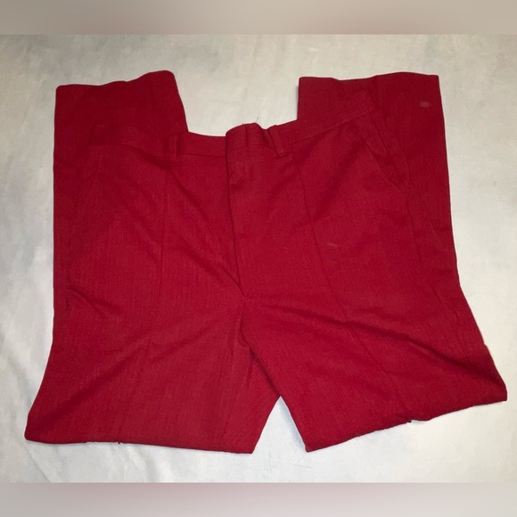 Unknown Pants - Women’s unbranded vintage red dress pants waist size 34 made in USA